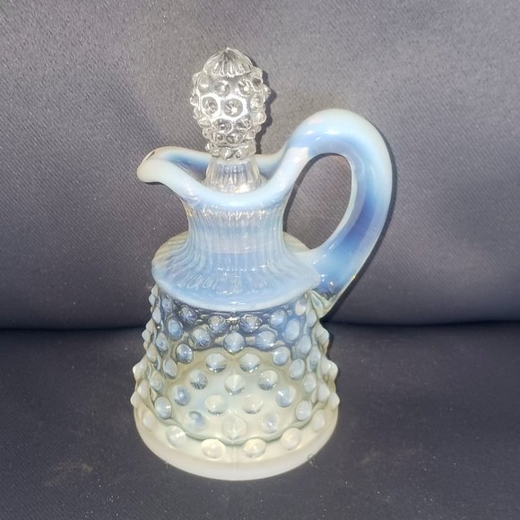 Antique Fenton Hobnail Opalescent Cruet/Perfume Decanter - Picture 1 of 7